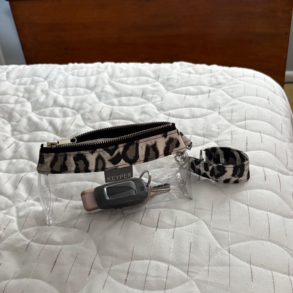 Animal Print Key Holder with Wrist Strap